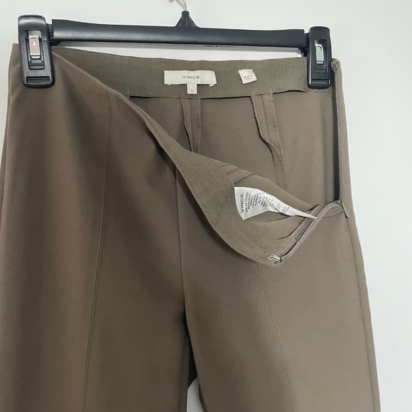 Taupe Vince Flat Front Skinny Split Ankle Trousers - Picture 9 of 11